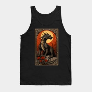 Dragon Art Vintage Tarot Card Tank Top